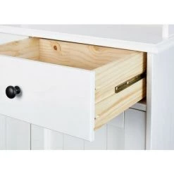 Paris Prix - Bahut Bas Bois Massif 2 Portes "takao" 90cm Blanc 7 Paris Prix - Bahut Bas Bois Massif 2 Portes "takao" 90cm Blanc -Buffet et enfilade Soldes 33653928 3