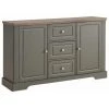 Paris Prix - Buffet 2 Portes & 3 Tiroirs "juliette" 139cm Taupe