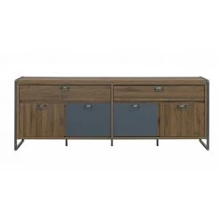 Paris Prix - Buffet 4 Portes "notic" 220cm Naturel & Gris -Buffet et enfilade Soldes 33658925 3