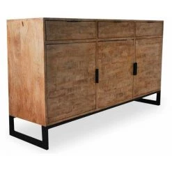 Paris Prix - Buffet 3 Portes & 3 Tiroirs "bolta" 150cm Naturel