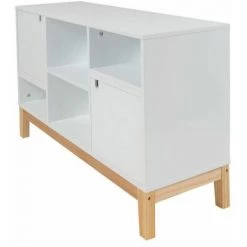 Paris Prix - Buffet Design "valérie" 100cm Blanc