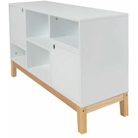 Paris Prix - Buffet Design "valérie" 100cm Blanc 1 Paris Prix - Buffet Design "valérie" 100cm Blanc