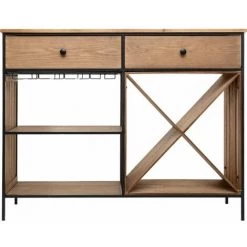 ATMOSPHERA, CRATEUR D'INTRIEUR Comptoir De Bar En Bois "Bakos" 118cm Naturel -Buffet et enfilade Soldes 33674355 4
