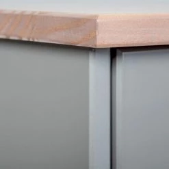 Paris Prix - Buffet 2 Portes & 2 Tiroirs "zernan" 90cm Gris -Buffet et enfilade Soldes 33705409 3