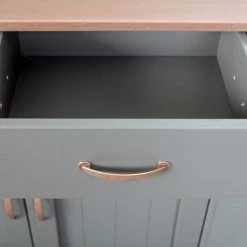 Paris Prix - Buffet 2 Portes & 2 Tiroirs "zernan" 90cm Gris -Buffet et enfilade Soldes 33705409 5