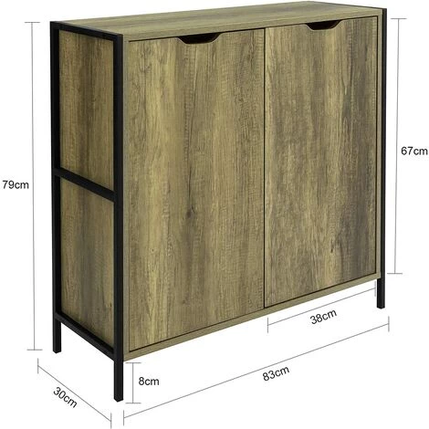 SoBuy FSB37-T Buffet Commode Meuble De Rangement Table Console Placard Avec 2 Portes 3 SoBuy FSB37-T Buffet Commode Meuble De Rangement Table Console Placard Avec 2 Portes – Image 3