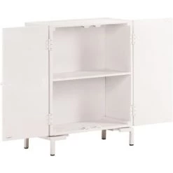 VidaXL Buffet 60x30x76 Cm Bois De Manguier Massif - Blanc 8 VidaXL Buffet 60x30x76 Cm Bois De Manguier Massif - Blanc -Buffet et enfilade Soldes 34612715 4