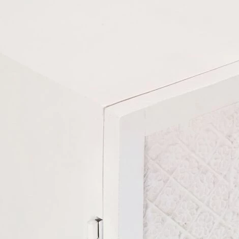 VidaXL Buffet 60x30x76 Cm Bois De Manguier Massif - Blanc 5 VidaXL Buffet 60x30x76 Cm Bois De Manguier Massif - Blanc – Image 5