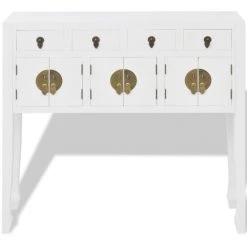 VidaXL Buffet En Style Chinois En Bois Massif Blanc - Blanc 7 VidaXL Buffet En Style Chinois En Bois Massif Blanc - Blanc -Buffet et enfilade Soldes 3463769 3