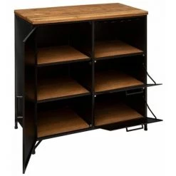 ATMOSPHERA, CRATEUR D'INTRIEUR Buffet 1 Porte & 2 Tiroirs "Cierna" 85cm Noir -Buffet et enfilade Soldes 34698580 5