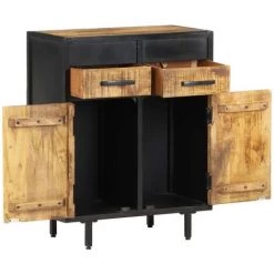VidaXL Buffet 60x30x75 Cm Bois De Manguier Brut - Brun -Buffet et enfilade Soldes 35653857 3