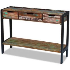 Buffet Avec 3 Tiroirs 110x35x75 Cm Bois De Récupération Massif VidaXL 8 Buffet Avec 3 Tiroirs 110x35x75 Cm Bois De Récupération Massif VidaXL -Buffet et enfilade Soldes 3621638 4