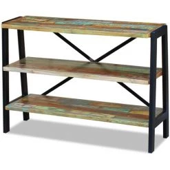 VidaXL Buffet 3 étagères Bois De Récupération Massif - Multicolore -Buffet et enfilade Soldes 3621639 4