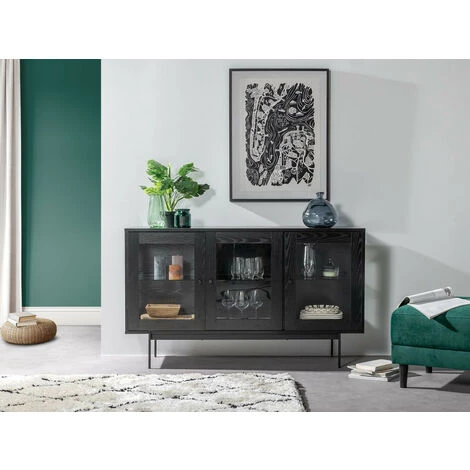 Buffets BOBOCHIC - Buffet 140cm PALMACO Noir - Noir 2 Buffets BOBOCHIC - Buffet 140cm PALMACO Noir - Noir – Image 2