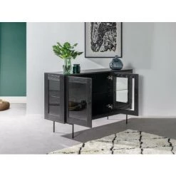 Buffets BOBOCHIC - Buffet 140cm PALMACO Noir - Noir 7 Buffets BOBOCHIC - Buffet 140cm PALMACO Noir - Noir -Buffet et enfilade Soldes 36228564 3