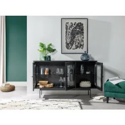 Buffets BOBOCHIC - Buffet 140cm PALMACO Noir - Noir 8 Buffets BOBOCHIC - Buffet 140cm PALMACO Noir - Noir -Buffet et enfilade Soldes 36228564 4