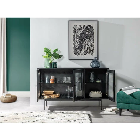 Buffets BOBOCHIC - Buffet 140cm PALMACO Noir - Noir 4 Buffets BOBOCHIC - Buffet 140cm PALMACO Noir - Noir – Image 4