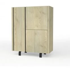 Buffet Haut 3 Portes RUSH - Fabrication Française - Calicosy - Bois Clair -Buffet et enfilade Soldes 36336104 3