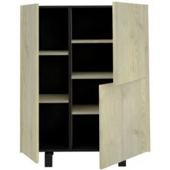 Buffet Haut 3 Portes RUSH - Fabrication Française - Calicosy - Bois Clair -Buffet et enfilade Soldes 36336104 5