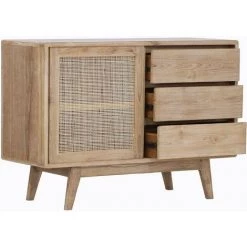 Paris Prix - Buffet 1 Porte & 3 Tiroirs En Teck "archi" 120cm Naturel -Buffet et enfilade Soldes 36389303 3