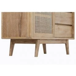 Paris Prix - Buffet 1 Porte & 3 Tiroirs En Teck "archi" 120cm Naturel -Buffet et enfilade Soldes 36389303 5