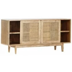 Paris Prix - Buffet En Teck Blanchi "archi" 180cm Naturel 7 Paris Prix - Buffet En Teck Blanchi "archi" 180cm Naturel -Buffet et enfilade Soldes 36389309 4