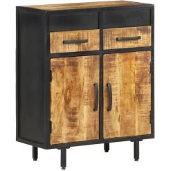 ASUPERMALL Buffet 60x30x75 Cm Bois De Manguier Brut