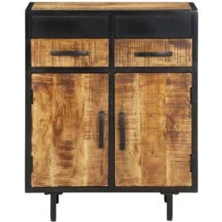 ASUPERMALL Buffet 60x30x75 Cm Bois De Manguier Brut -Buffet et enfilade Soldes 36745718 3