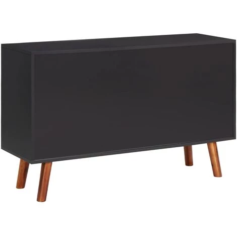 VidaXL Buffet 110x35x70 Cm Bois D'acacia Massif Et MDF - Brun 5 VidaXL Buffet 110x35x70 Cm Bois D'acacia Massif Et MDF - Brun – Image 5