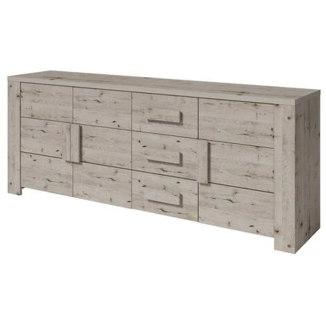 PRICE FACTORY Buffet, Bahut, Enfilade Grand Modèle AMEK 3 Portes Et 3 Tiroirs. Meuble Design Et Tendance. - Marron 1 PRICE FACTORY Buffet, Bahut, Enfilade Grand Modèle AMEK 3 Portes Et 3 Tiroirs. Meuble Design Et Tendance. - Marron