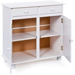 Paris Prix - Bahut 2 Portes & 2 Tiroirs Bois "alienor" 88cm Blanc 8 Paris Prix - Bahut 2 Portes & 2 Tiroirs Bois "alienor" 88cm Blanc -Buffet et enfilade Soldes 36814699 4