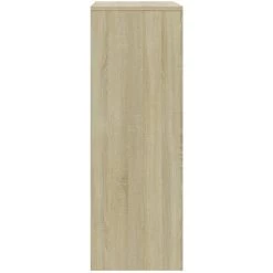 ASUPERMALL Buffet A 6 Tiroirs Blanc Et Chene Sonoma 50x34x96 Cm Agglomere -Buffet et enfilade Soldes 36817875 5