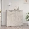 ASUPERMALL Buffet Gris Beton 80x36x75 Cm Agglomere