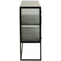 Paris Prix - Buffet 4 Portes Design "structure" 120cm Noir -Buffet et enfilade Soldes 36892789 3