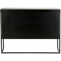 Paris Prix - Buffet 4 Portes Design "structure" 120cm Noir -Buffet et enfilade Soldes 36892789 4