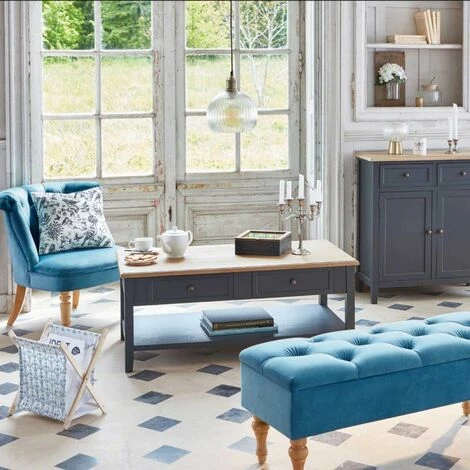 ATMOSPHERA, CRATEUR D'INTRIEUR Buffet 2 Tiroirs & 2 Portes "Damiano" 85cm Gris 2 ATMOSPHERA, CRATEUR D'INTRIEUR Buffet 2 Tiroirs & 2 Portes "Damiano" 85cm Gris – Image 2