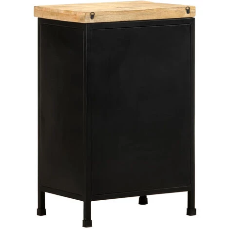 ASUPERMALL Buffet 47x35x76 Cm Bois De Manguier Brut 2 ASUPERMALL Buffet 47x35x76 Cm Bois De Manguier Brut – Image 2