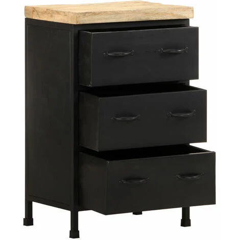 ASUPERMALL Buffet 47x35x76 Cm Bois De Manguier Brut 4 ASUPERMALL Buffet 47x35x76 Cm Bois De Manguier Brut – Image 4