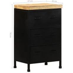 ASUPERMALL Buffet 47x35x76 Cm Bois De Manguier Brut 9 ASUPERMALL Buffet 47x35x76 Cm Bois De Manguier Brut -Buffet et enfilade Soldes 37028348 5