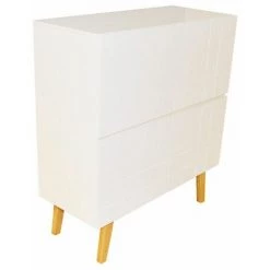 Paris Prix - Buffet Design 4 Portes "woldy" 101cm Blanc