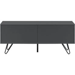 Commode Bollebygd à 2 Portes 47 X 110 X 30 Cm Gris Foncé Noir [en.casa] -Buffet et enfilade Soldes 37140549 5