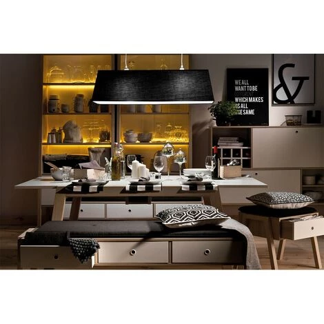 Buffet 1 Porte Rabattable L160 Cm - SPOT - Calicosy - Décor Bois Acacia Et Blanc 2 Buffet 1 Porte Rabattable L160 Cm - SPOT - Calicosy - Décor Bois Acacia Et Blanc – Image 2