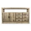 DéCORATION D'AUTREFOIS Buffet 6 Tiroirs Bois Naturel 184x40x106cm - Naturel