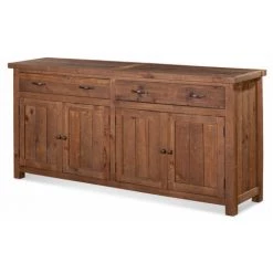 DECORATION D’AUTREFOIS Bahut 2 Tiroirs Bois Marron 200x45x90cm - Marron -Buffet et enfilade Soldes 37392304 3