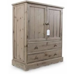 DECORATION D’AUTREFOIS Buffet 2 Tiroirs Bois 83x38.5x97cm - Marron - Marron -Buffet et enfilade Soldes 37392630 3