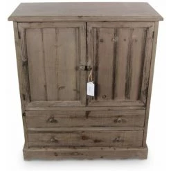 DECORATION D’AUTREFOIS Buffet 2 Tiroirs Bois 83x38.5x97cm - Marron - Marron -Buffet et enfilade Soldes 37392630 5