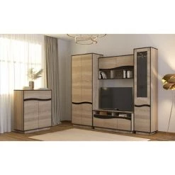 COTECOSY Buffet Haut 1 Tiroir Et 2 Portes Battantes Genevaro Chêne Clair - Chêne Clair 9 COTECOSY Buffet Haut 1 Tiroir Et 2 Portes Battantes Genevaro Chêne Clair - Chêne Clair -Buffet et enfilade Soldes 37855056 5