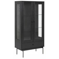 Rangement Vitrine BOBOCHIC - Rangement Vitrine 75cm PALCAMO Noir - Noir