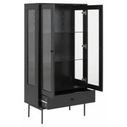 Rangement Vitrine BOBOCHIC - Rangement Vitrine 75cm PALCAMO Noir - Noir -Buffet et enfilade Soldes 38232707 5