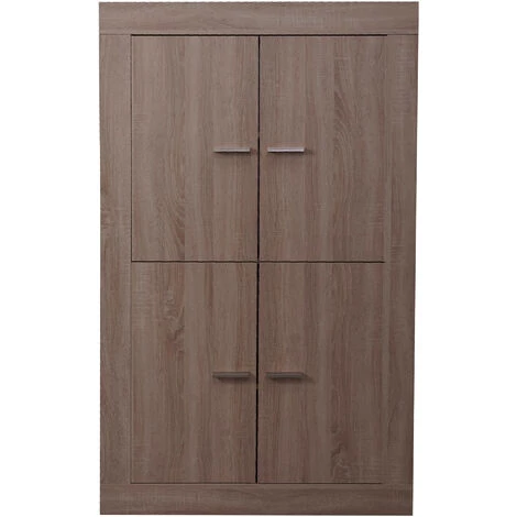 Dmora Buffet Haut De Design Moderne Avec 4 Portes, Buffet De Cuisine, Buffet Avec étagères Et étagères, 102x43h162 Cm, Couleur Chêne 3 Dmora Buffet Haut De Design Moderne Avec 4 Portes, Buffet De Cuisine, Buffet Avec étagères Et étagères, 102x43h162 Cm, Couleur Chêne – Image 3